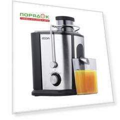 Соковыжималка электрическая Econ, ECO-052JC, 800 Вт, резервуар для сока 0.5 л, 2 скорости, 1 л