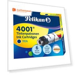 Картридж Pelikan School INK 4001 TP/6 (PL338244) Royal Blue чернила для ручек перьевых (6шт)