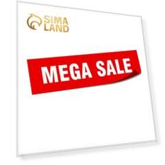 Наклейка Mega sale 400*100, прямоугольник, цвет красный