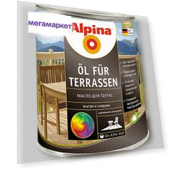Масло для террас и садовой мебели Alpina Oel fuer Terrassen прозрачное колеруемое 0,75 л