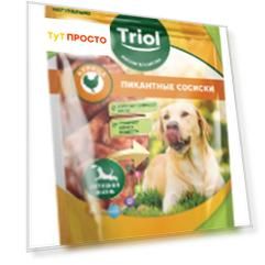 Лакомство для собак триол 70г пикантные сосиски курица