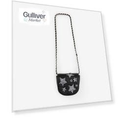 Сумка черная с элементами декора в виде звезд Gulliver