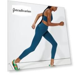 Stradivarius Спортивный Топ С Компрессионным Эффектом Зеленый L