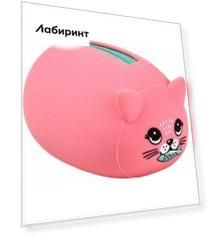 Кошелёк силиконовый "Розовый кот", 10х6.2х5.5 см. (54270)