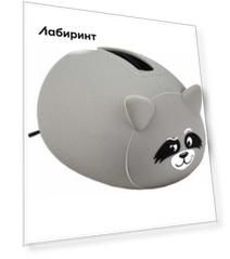 Кошелёк силиконовый "Серый енот", 10х6.2х5.5 см. (54272)