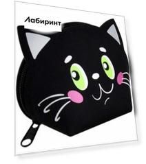 Кошелёк силиконовый "Черный кот", 10х7х5.5 см. (54268)