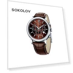 Мужские серебряные часы SOKOLOV