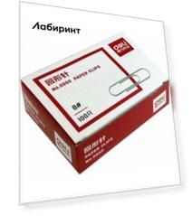 Скрепки никелированные, 50 мм., 100 штук (E0050)