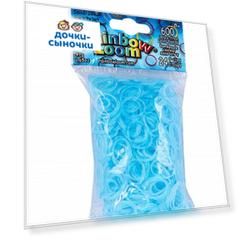 Набор резиночек для плетения Rainbow Loom Светящиеся в темноте для плетения Голубые