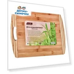 Доска разделочная Termico овальная с ручкой из бамбука, 39 х 30 х 1.8 см