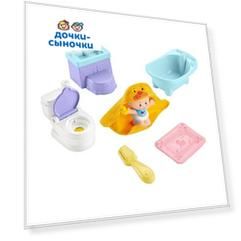 Игровой набор Fisher-Price Little People Малыши делюкс Wash & Go