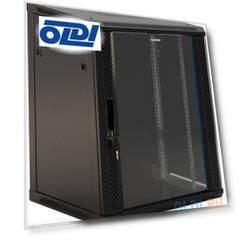 Hyperline TWB-0666-GP-RAL9004 Шкаф настенный 19-дюймовый (19"), 6U, 367x 600х 600мм, стеклянная дверь с перфорацией по бокам, ручка с замком, цве