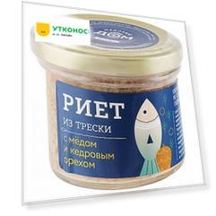 Риет Медовый Дом Ферма из трески с медом и кедровым орехом 100 г