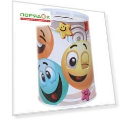 Копилка Смайлы, 10х15 см, металл, Y4-4292