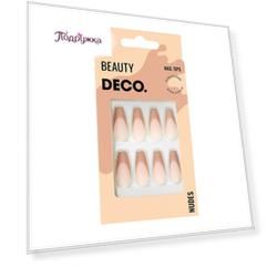Набор накладных ногтей с клеевыми стикерами DECO. NUDES french 24 шт + клеевые стикеры 24 шт