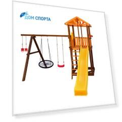 Игровой комплекс Perfetto Sport Pitigliano-3 + качели Паутина