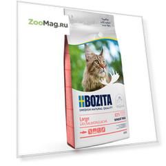 Bozita Large Wheat free Salmon / Сухой корм Бозита для молодых и взрослых кошек Крупных пород Без пшеницы Лосось