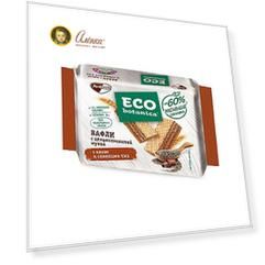 Вафли Eco-botanica из цельносмолотой муки с чиа и какао, 145 гр.