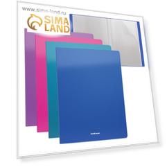 Папка с 40 вкладышами А4, 500 мкм, ErichKrause Glance Vivid, с тиснением, термосварка, микс