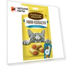Деревенские лакомства Лакомства для кошек Мини-колбаски с пюре из тунца