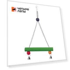 Ferplast Качели на цепи с колокольчиками для птиц PA 4098, 20x37 см, 2,3 см