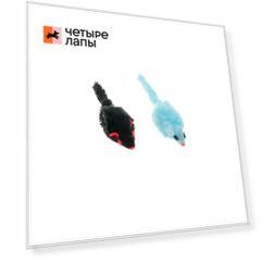 Petmax Игрушка для кошек Мышка искусственный мех, цвета в ассортименте 9,5 см