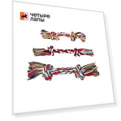 Petmax Игрушка для собак Веревка с 2 узлами, разноцветная 35 см