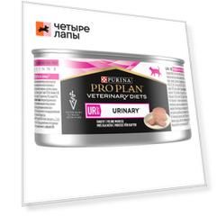 PRO PLAN® Veterinary Diets UR ST/OX Urinary Влажный диетический корм (консервы) для кошек при болезнях нижних отделов мочевыводящих путей, паштет, 195 гр.