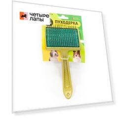 Pet Hobby Пуходерка пластмассовая большая жесткая для длинношерстных собак Кавказец, 12х7х24 см