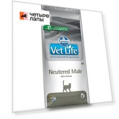 Farmina Vet Life Neutered Male диетический сухой корм для стерилизованных котов, с курицей, 400г