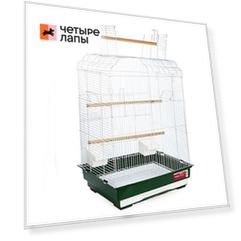 Petmax Клетка для птиц, 46,8x35,5x62,5 см, темно-зеленый