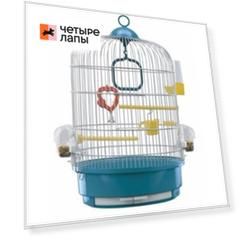 Ferplast Клетка с комплектом аксессуаров для птиц Регина, 32,5x49 см, белая