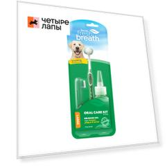 TropiСlean Набор для ухода за зубами для собак Свежее дыхание