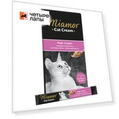 Miamor Лакомство крем для кошек с солодом, коробка с 6 пакетиками по 15г