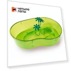 MP Bergamo Террариум малый открытый зеленый 32х20,5х7 см