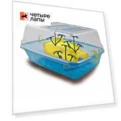 MP Bergamo Террариум закрытый, 24х49х39 см, голубой