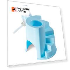 Triol Домик-поилка-кормушка для мелких грызунов 3в1 60мл 12*12см