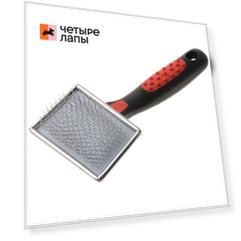 Pet Line Пуходерка для кошек с каплей металлическая малая