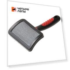 Pet Line Пуходерка для кошек мягкий корд пластик