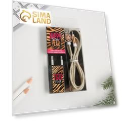 Набор кабель Lightning + зарядное устройство, модель PB-07, "Happy new year", 7,3 х 14,7 см