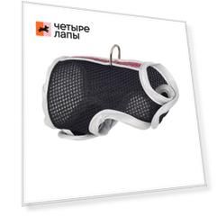 Каскад Шлейка для собак из капроновой сетки, M, обхват шеи 26 см, обхват груди 33 см, цвет в ассортименте