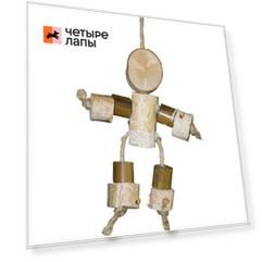 ParrotsLab Игрушка для птиц подвесная Человечек 25-27см