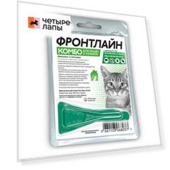 Merial Фронтлайн Комбо Капли от клещей и блох для кошек и хорьков, 0,5 мл