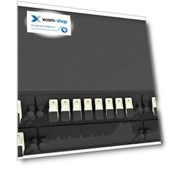Кросс оптический стоечный TopLAN КРС-Top-2U-32SC/U-OM2-BK 19", 32 SC/UPC адаптеров, многомодовый (50/125), 2U, черный, укомплектованный