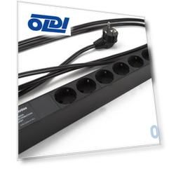 Блок розеток Hyperline SHE19-6SH-2.5EU 6 розеток 2.5