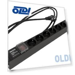 Блок розеток Hyperline SHE19-6SH-S-2.5EU 6 розеток 2.5