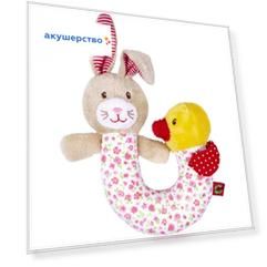 Погремушка Spiegelburg зайчик с уткой Baby Gluck