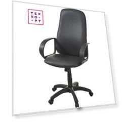 Кресло Фабрикант Биг (кожа иск. DO №350 (черный) ТГ PL 680 PL-1 ролик ст.)