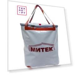 Сумка рыболовная Митек с крышкой, овал 40х20х40 (серый)