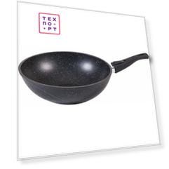 Сковорода со съемной ручкой WOK Мечта 28см Гранит Black (078802)
